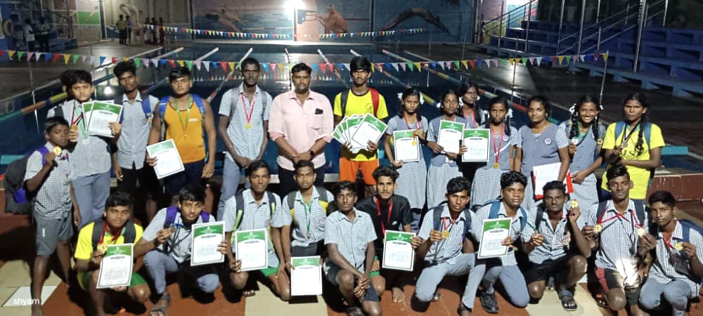 Gold and Silver Medals in District Level Swimming in all the categories